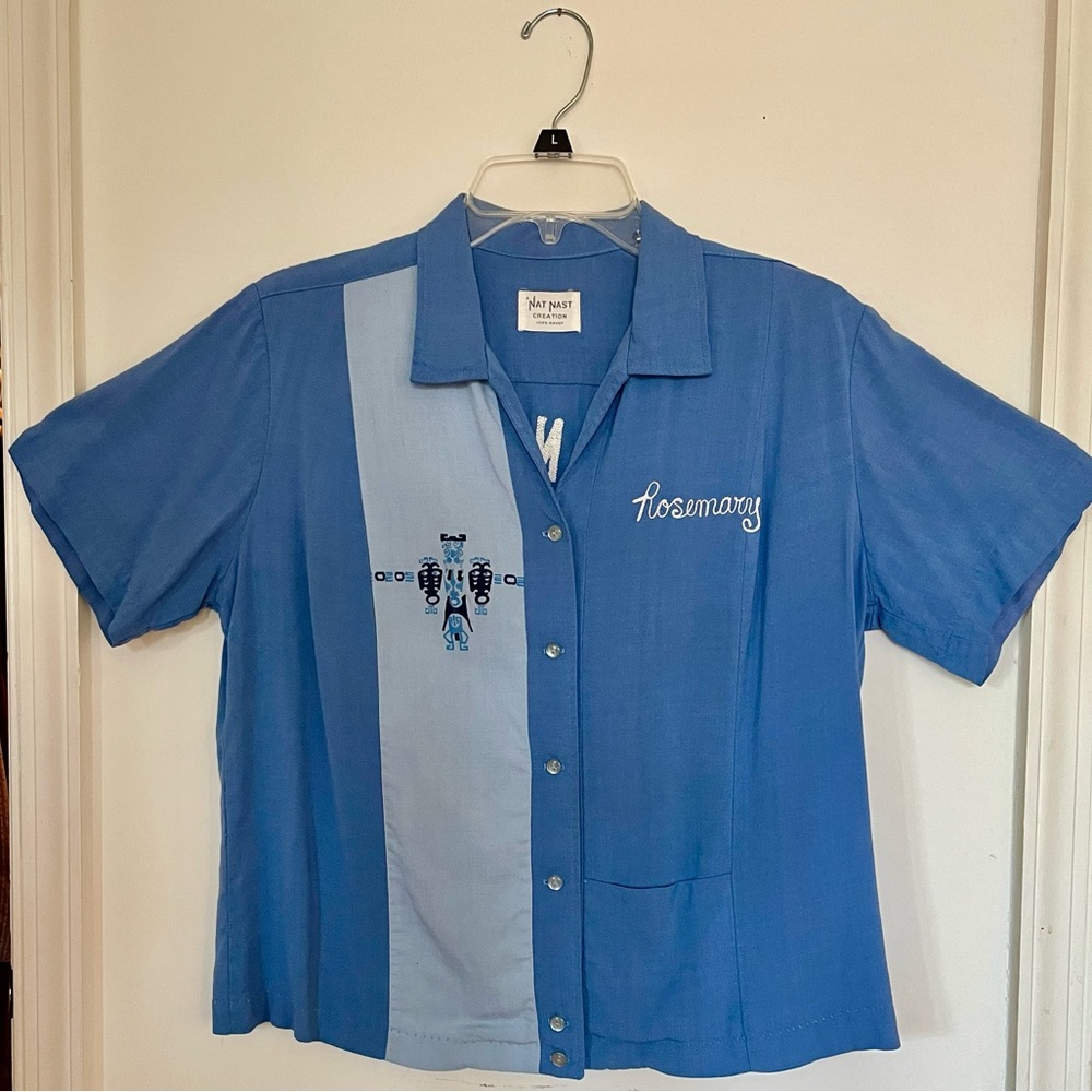 True Vintage 50s 60s Women’s Bowling Shirt A Nat Nast Creation